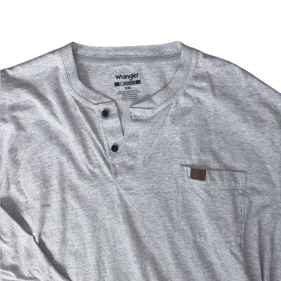 Wrangler Riggs Workwear Men's Solid Long Sleeve Henley Shirt - Picture 12 of 12
